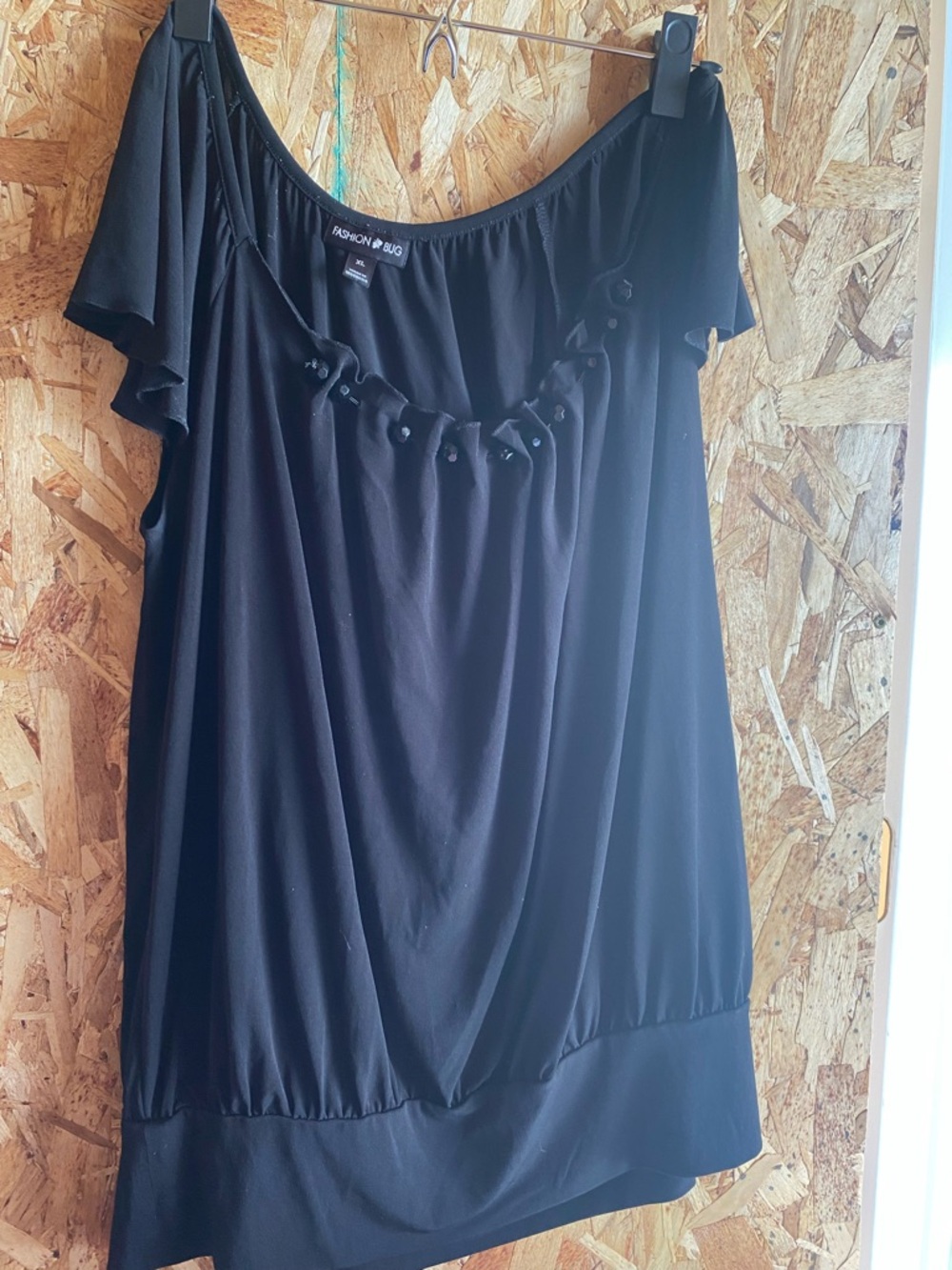 Fashion Bug Black Off-Shoulder Blouse